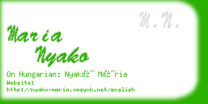 maria nyako business card